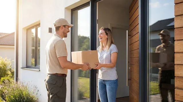 package, packaging, delivery, parcel, gifts, present, cardboard, presents, decor, ai generated. Dostawa zamówień w Polsce: modele, przewoźnicy i terminy
